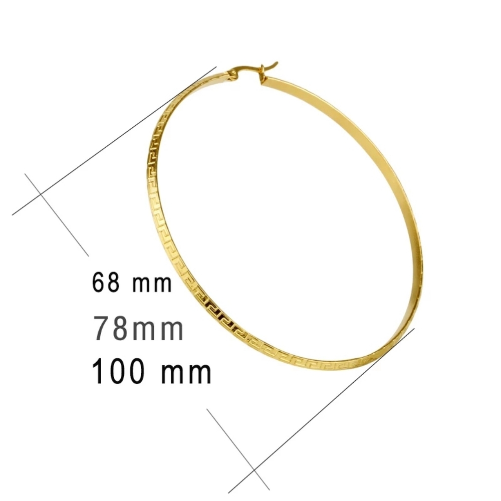 Goldtone Hoops - Picture 6 of 6